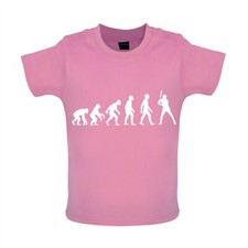 Evolution of Man Baseball - Baby T-Shirt / Babygrow - Base Ball Player Bat Love
