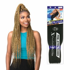 3X Ruwa Braid 24" Sensationnel Xpression Pre-Stretched Braiding Hair Color 1B