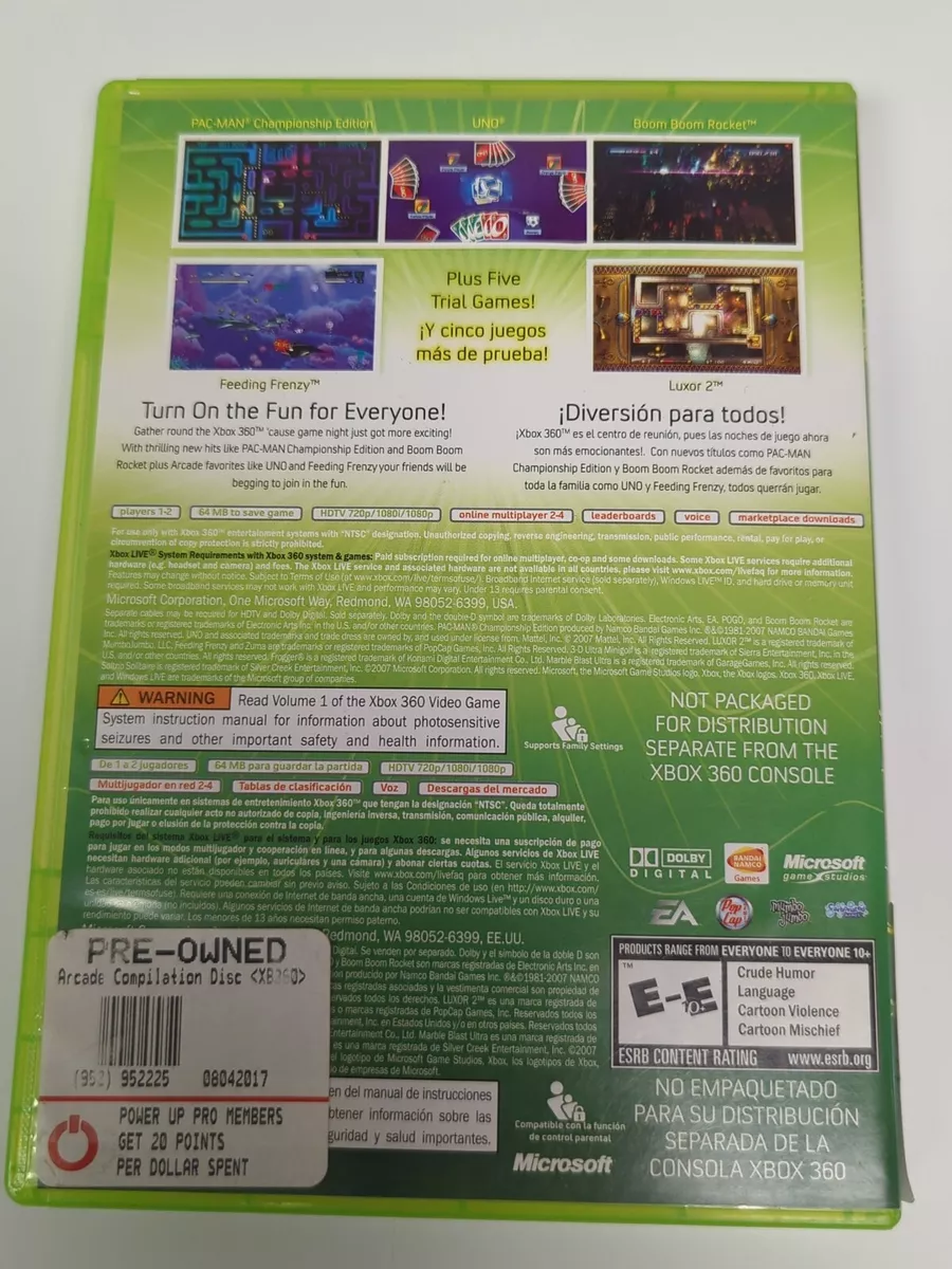 Xbox Live Arcade Compilation Disc (Microsoft Xbox 360, 2007) No