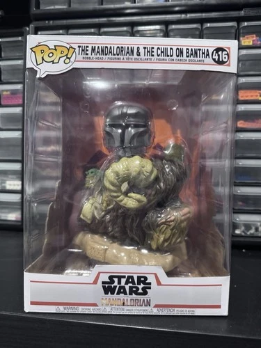 Funko Pop! Deluxe: Star Wars - The Mandalorian & The Child on Bantha #416