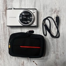 Samsung WB350F Compact Digital Camera White 21x Zoom Wi-Fi w/ Case  Cable