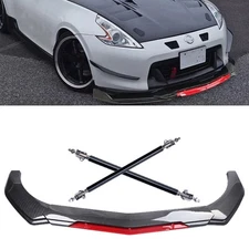 Front Bumper Lip Spoiler Splitter Carbon Fiber Look For Nissan 370Z 350Z Body K