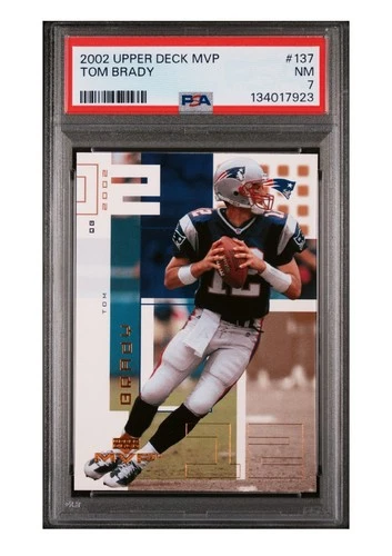 2002 Upper Deck MVP - Tom Brady #137 PSA 7 NM Patriots HOF NFL MVP Very Nice
