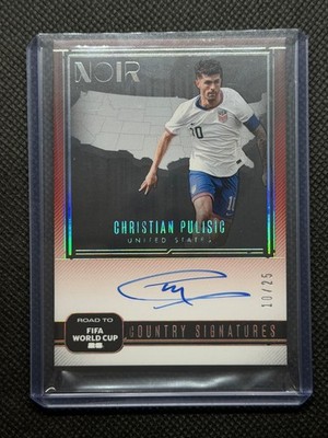 2025-26 Panini Noir FIFA Country Christian Pulisic Auto 10/25 Jersey Match
