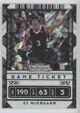 2020 Panini Contenders Draft Picks Game Ticket Green Explosion CJ McCollum n1u