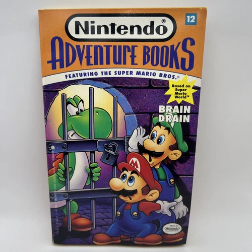 Nintendo Adventure Books #12: Brain Drain VTG Super Mario First ED./Printing '92