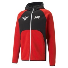 PUMA Melo X Rare Dime Graphic FullZip Hoodie Mens Red Casual Athletic Outerwear
