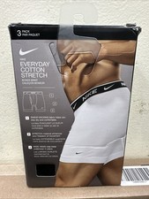 Nike Men's 3-Pack Dri-FIT Everyday Cotton Stretch Boxer Briefs Large