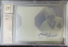 2015 ITG Used Memorabilia Printing Plate Yellow 1/1 Marcel Dionne Auto BGS 9.5