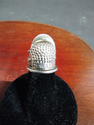 Roxanne Silver Plated Art Nouveau Half Thimble Open Nail Quilting Thimble 3.5 - Picture 9 of 12