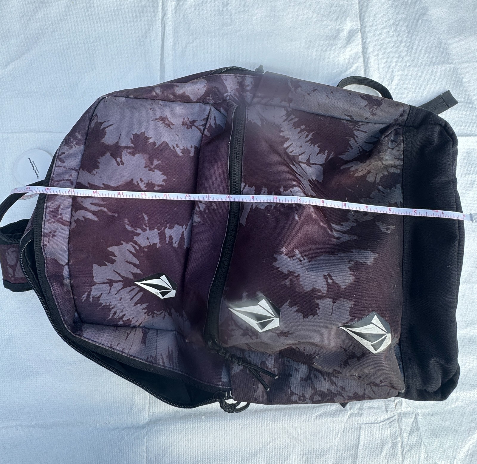 Volcom Backpack Gray/Black Tie Dye Camo Skate Sch… - image 4