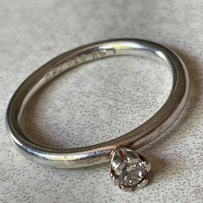 'Søren Peter Jensen' Danish 925 Sterling Silver Stacking Ring Band size K Scandi