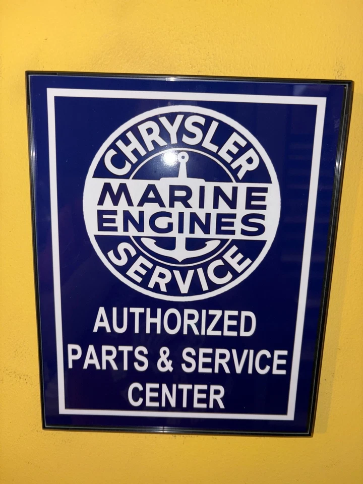 Chrysler Marine Engines Service Boat Motor Mechanic Garage Marina Man Cave Sign - Image 2 of 3