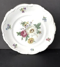 VINTAGE MITTERTEICH BAVARIA ''MEISSEN FLORAL'' PORCELAIN SALAD PLATE