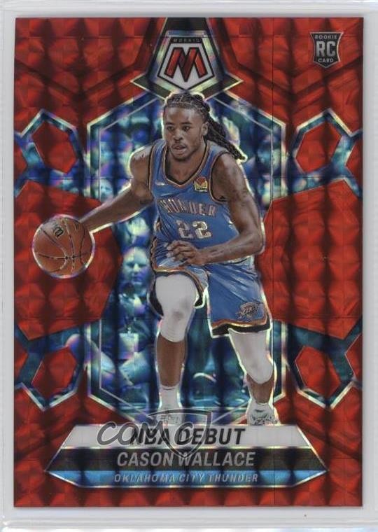 2023-24 Panini Mosaic NBA Debut Red Mosaic Prizm Cason Wallace #258 5y7