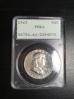 1963 50¢ PCGS PR64 Proof Franklin Half Dollar RATTLER holder