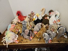 Lot of 22 Beanie Babies with Heart Tags