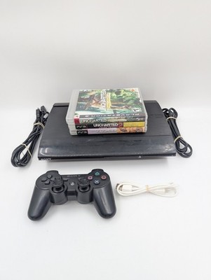 Sony PlayStation 3 PS3 Super Slim Console 250GB Controller And Games CECH-4201B