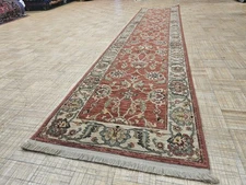 2.6x12 KARASTAN ASHARA RED AGRA 549 - 15002 100% WOOL RUG EXCELLENT CONDITION