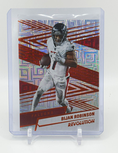 Panini Revolution 2025 Bijan Robinson Falcons #122 Orange Levels Parallel /299