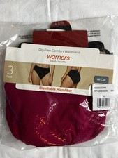 Warners Blissful Benefits Women's Dig-Free Breathable Microfiber 3Pack Hi-Cut M