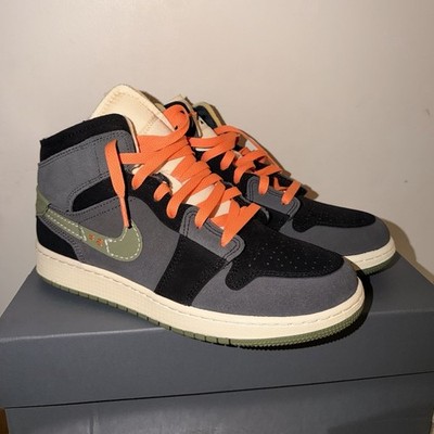 Jordan 1 Mid SE Craft Anthracite Light Olive Size 7  