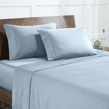 Modern Threads 400 Thread Count 100% Egyptian Cotton 4-Piece Full, Light Blue