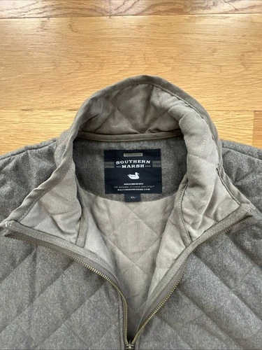Southern Marsh Jacket Mens Ex Large  Brown Quilted Full Zip Plaid Lined Outdoor image 3