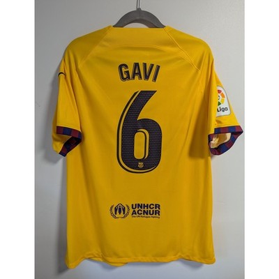 FC Barcelona Gavi選手 シャツ Lサイズ Barcelona 2022-23 Fourth Gavi Jersey XL NWT Authentic Nike Shirt