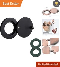 Elegant Black Zinc Alloy Peephole Cover for Enhanced Door Security & Privacy