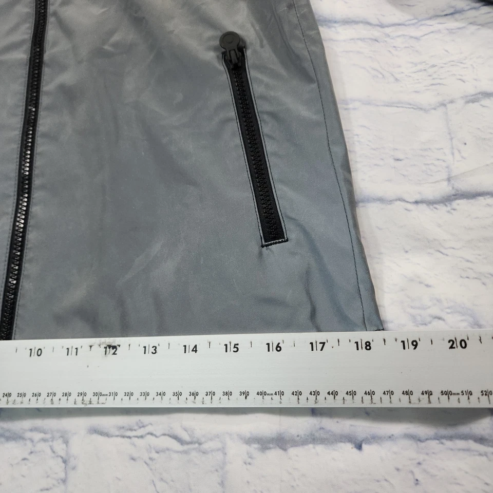 Jaqueta de chuva Hunter KIDS TAMANHO L embalável cinza prata reflexão bolsa impermeável - Imagem 3 de 4