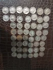 ROLL OF 50 SILVER MERCURY DIMES - CIRCULATED MIXED DATES
