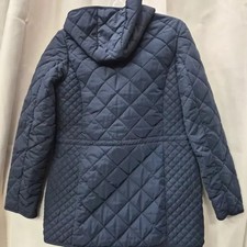 Massimo Dutti Navy Quilted Hooded Kids Jacket 13-14Y