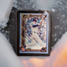 2025 Topps Holiday - Pete Crow-Armstrong #H41 Holiday Blue Metallic Glitter Cubs