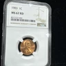 1983 1 C NGC MS67 RD