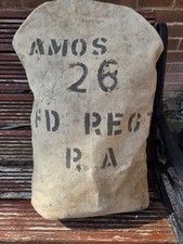 WWII British Army Named Kit Bag - 7323711 Amos - 26th Field Regt Royal Artillery