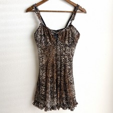 Vtg Y2K Seductive Wear by Cinema Etoile Babydoll Print Lingerie Size L Mob Wife