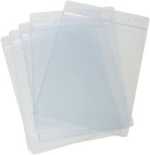 ID Card Holder Clear Large A6 Vertical Badge Wallet Pocket Pouch 17.5x11.8cm UK