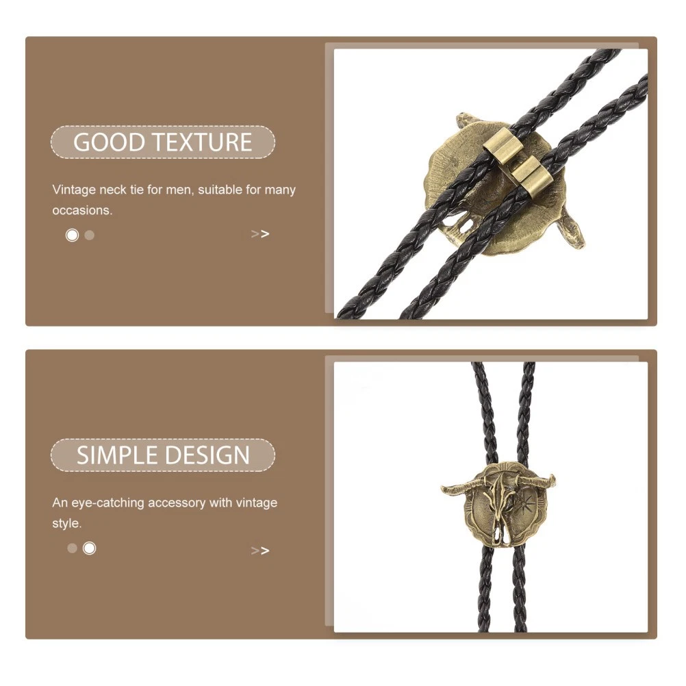 Neck Tie Charm Necklace Mens Tie Neck Chain Cow Tie Decoration Necktie Decor