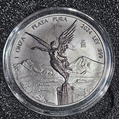 2024 Mexico Libertad Ruthenium & Black Platinum 1oz Silver Coin W