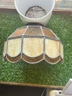 Tiffany-style stained glass lamp shade. Vintage