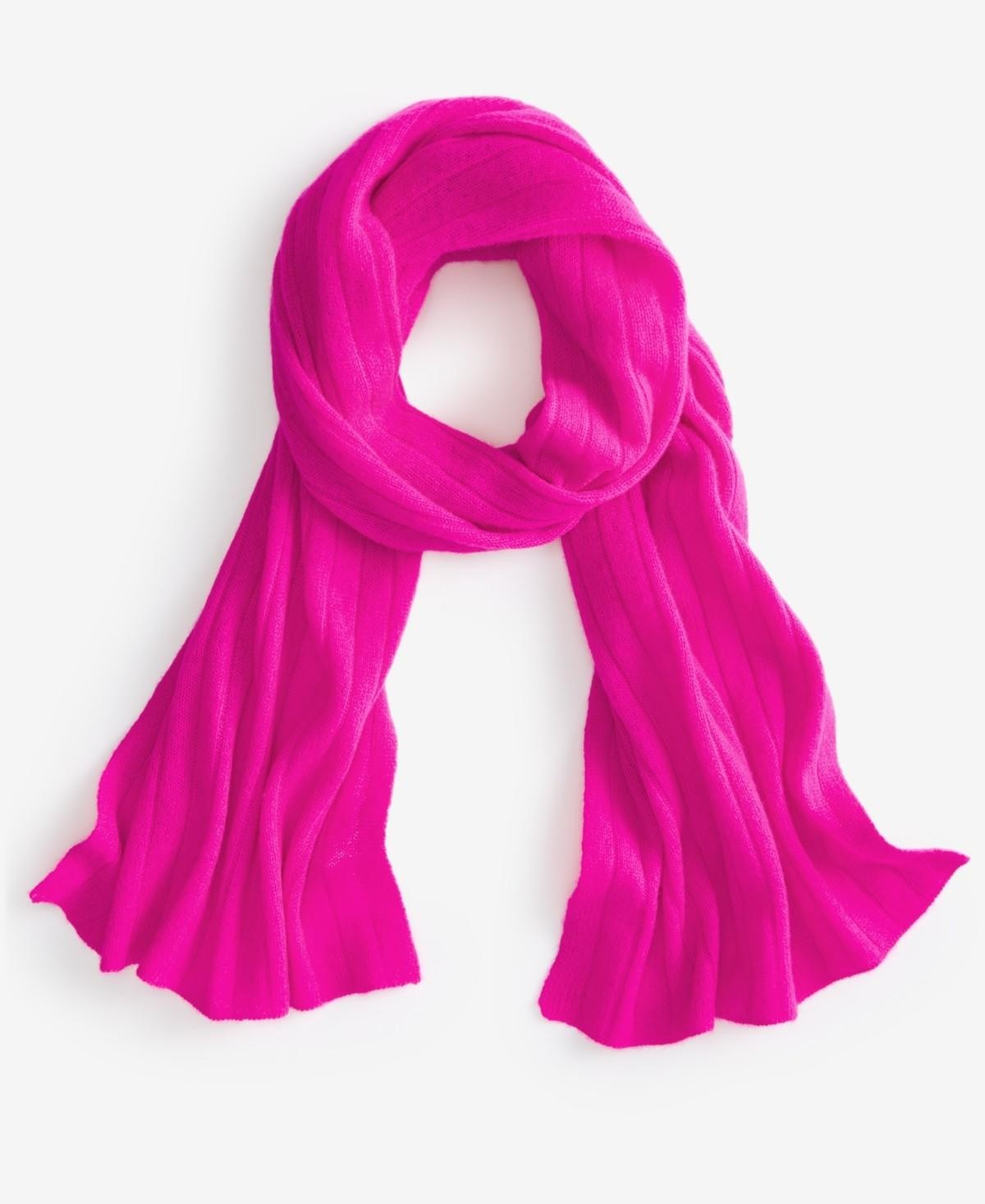 Charter Club Ribbed 100 Cashmere Scarf - Fierce Pink - ONE SIZEUS 19490₽
