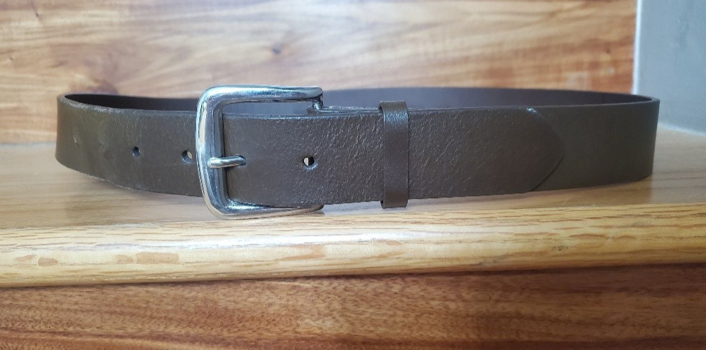 Jay-Pee Size 36 / Large Brown Leather Cowhide BELT with Brass Buckle