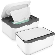 2Pack Box Dispenser Baby Wipe Container Wipe Dispenser For Bathroom Sealing D...