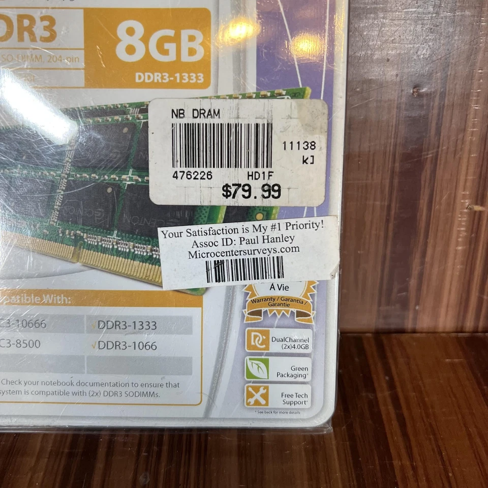 Centon memoryPOWER Notebook DDR3 8GB (2x4GB) 204-pin SO-DIMM 1333 PC3-10600 - Image 4 of 4