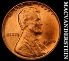 1944 Lincoln Wheat Cent - Red Choice Gem Brilliant Unc  No Reserve  #K676