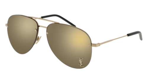 Saint Laurent Sunglasses CLASSIC 11 M  004 Gold bronze Unisex  - Picture 1 of 1