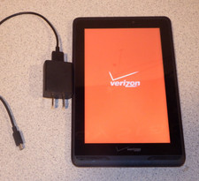 Verizon Ellipsis 7 QMV78 7" 8GB Android Tablet - Black - Tested w/ cord  brick
