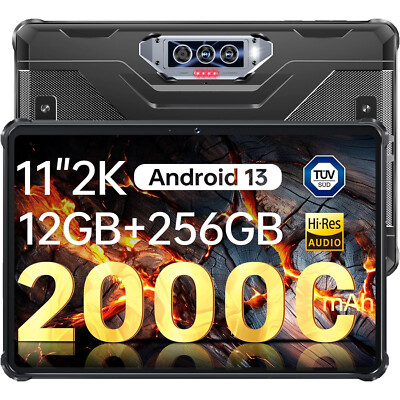 2025 OUKITEL RT8 Outdoor Tablet 20000mAh 11 Zoll 12GB+256GB Dual 4G Android 13