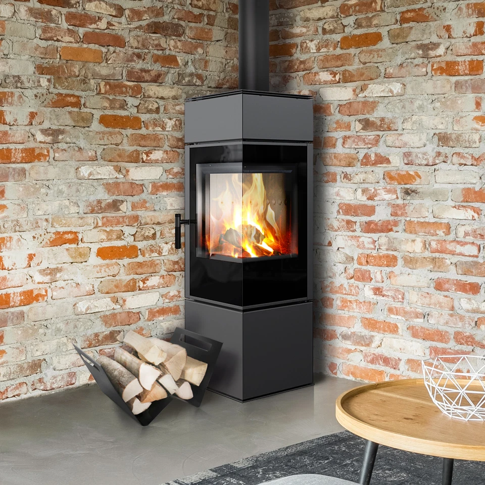THOR8 Modern Free Standing Corner Contemporary Stove Wood Burner Log Burner  | eBay